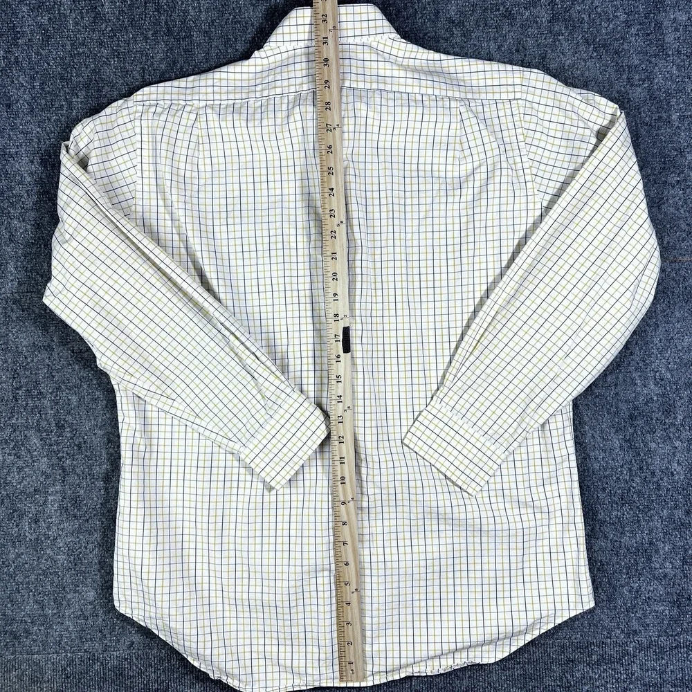 Polo Ralph Lauren Button Down Shirt Mens 16.5 34/35‎ White Yellow Regent Classic